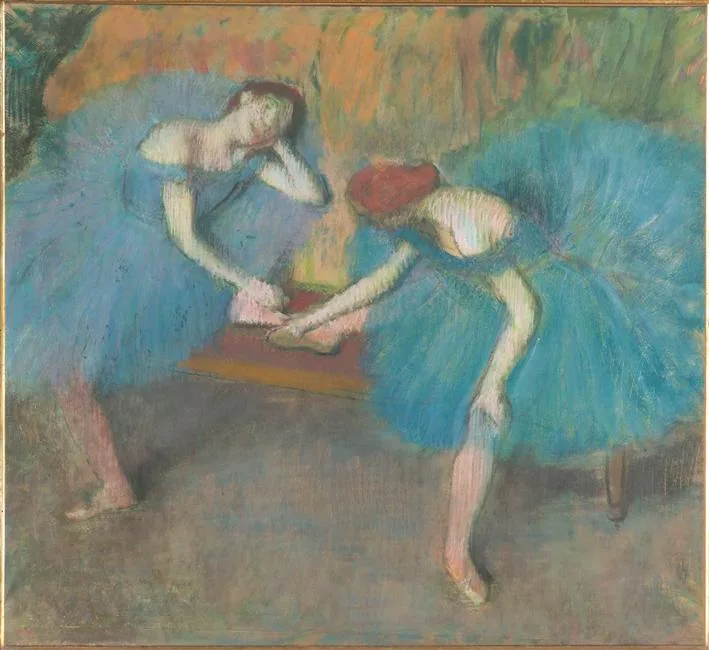 Deux danseuses au repos ou danseuses en bleu