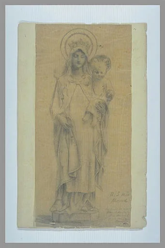 Copie d'une Vierge à l'Enfant sculptée