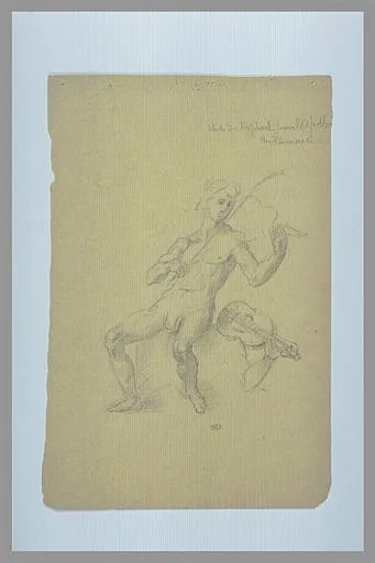 Apollon jouant de la viola (ou lira) da Braccio; reprise (bras et viola)