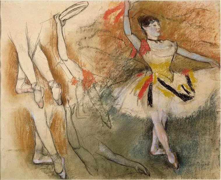 Danseuse espagnole et etudes de jambes