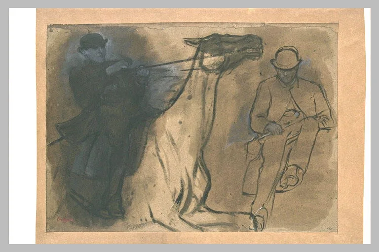 Deux études de cavaliers