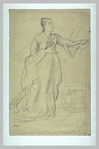 Etude pour Deux dames en toilette de ville répétant un duo (No. 1)