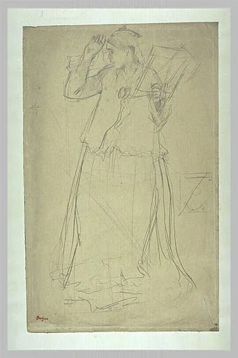 Etude pour Deux dames en toilette de ville répétant un duo (No. 2)