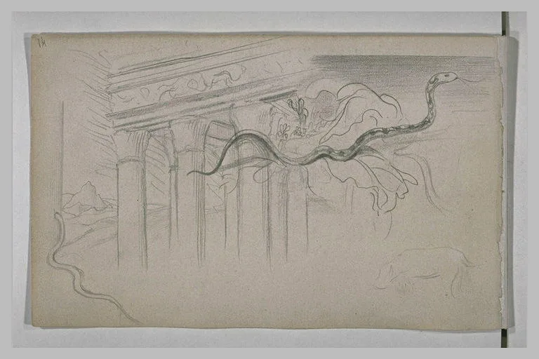 Etudes de colonnade, et de serpents