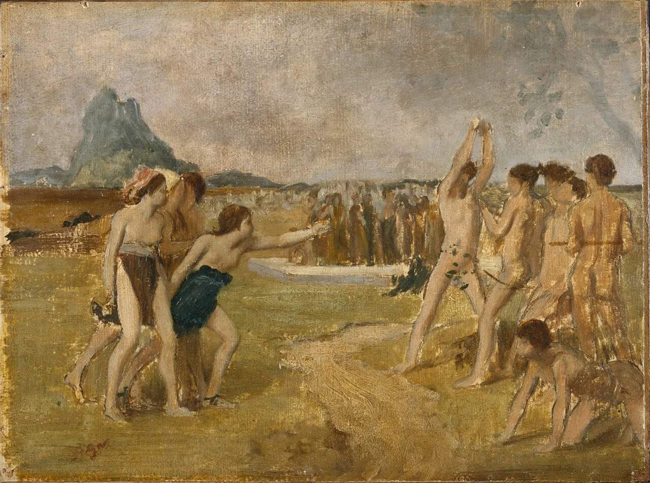 Study for "Young Spartan Girls Challenging Boys"