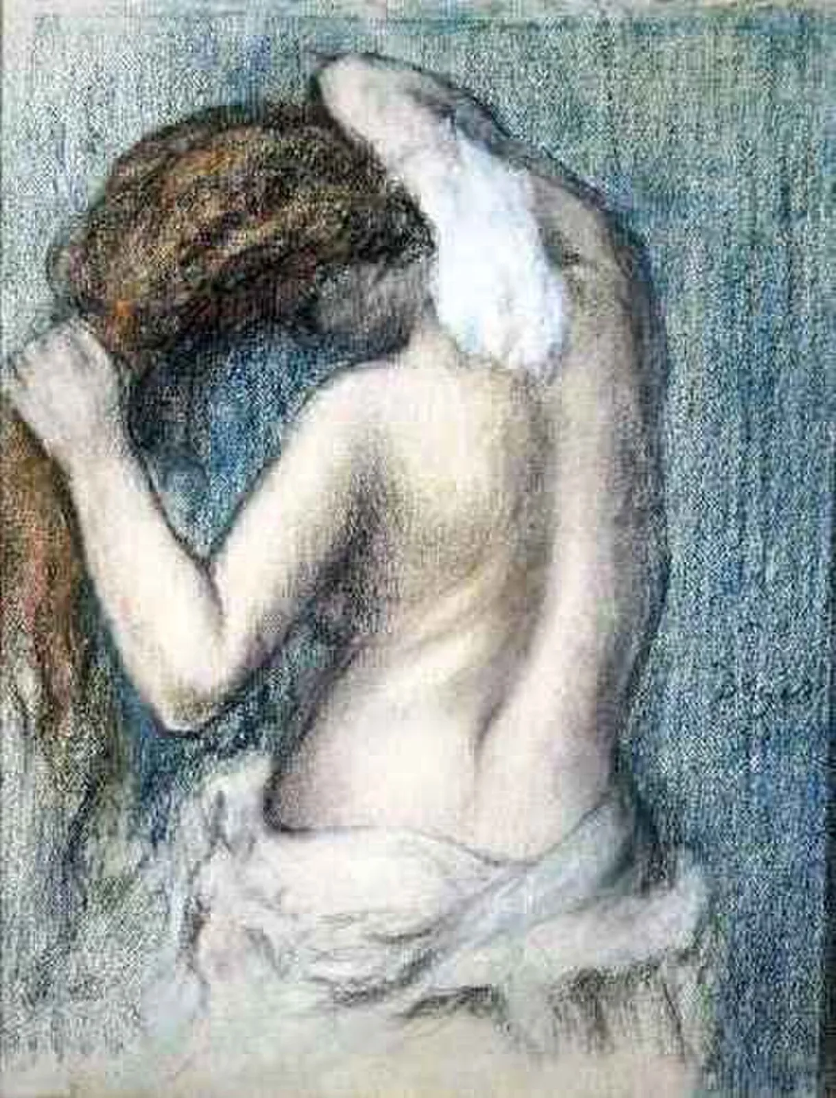 Femme s'essuyant après le bain