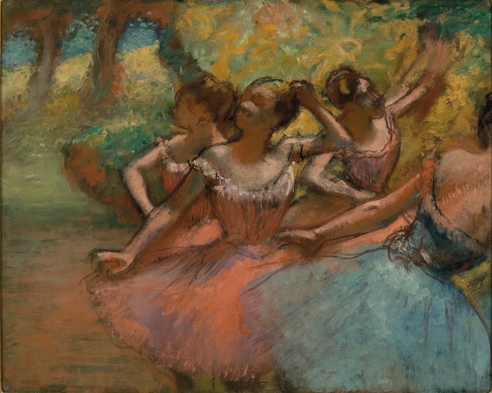 Four Ballerinas on Stage