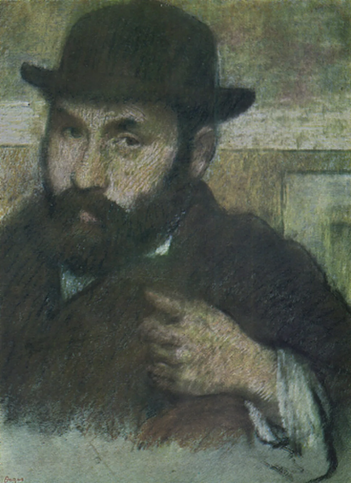 Bust man with the soft hat