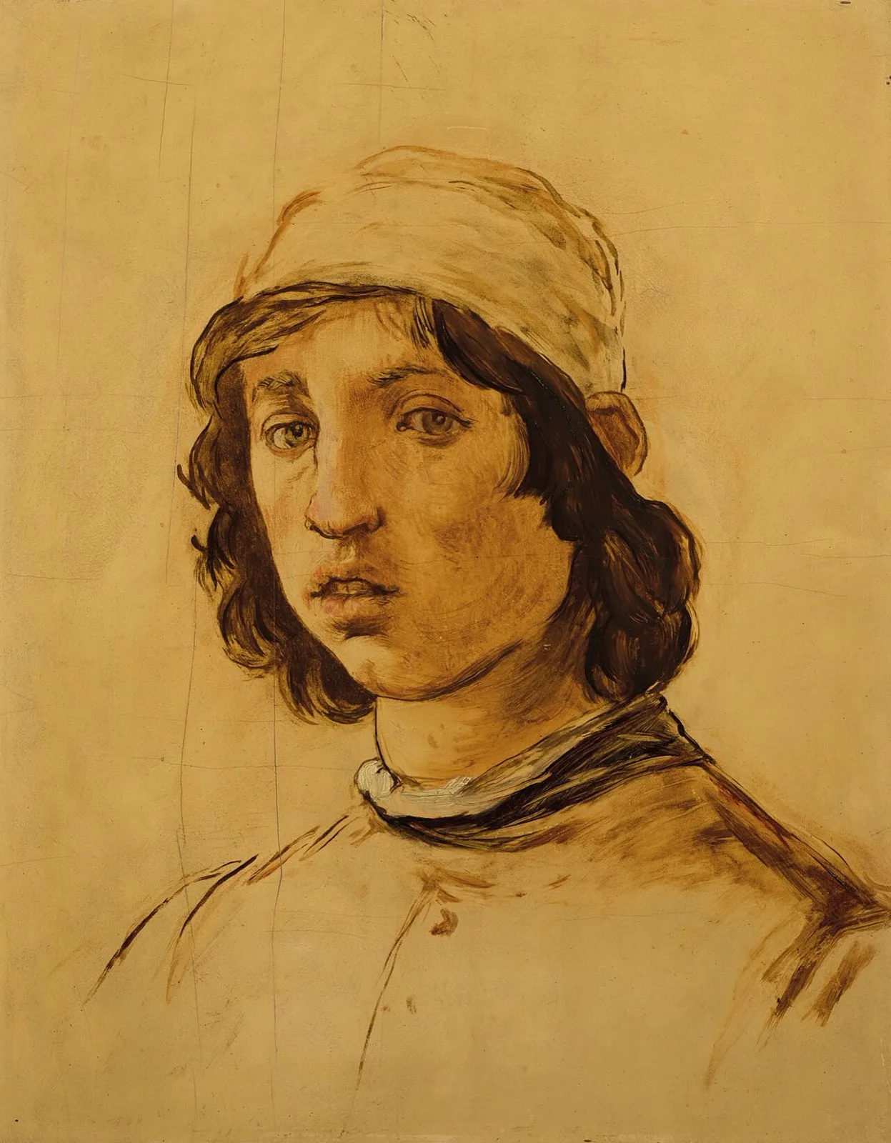 Head of a young man after the self-portrait by Filippo Lippi
