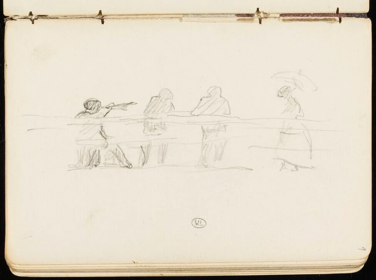 Croquis de personnages aux courses (No. 1)