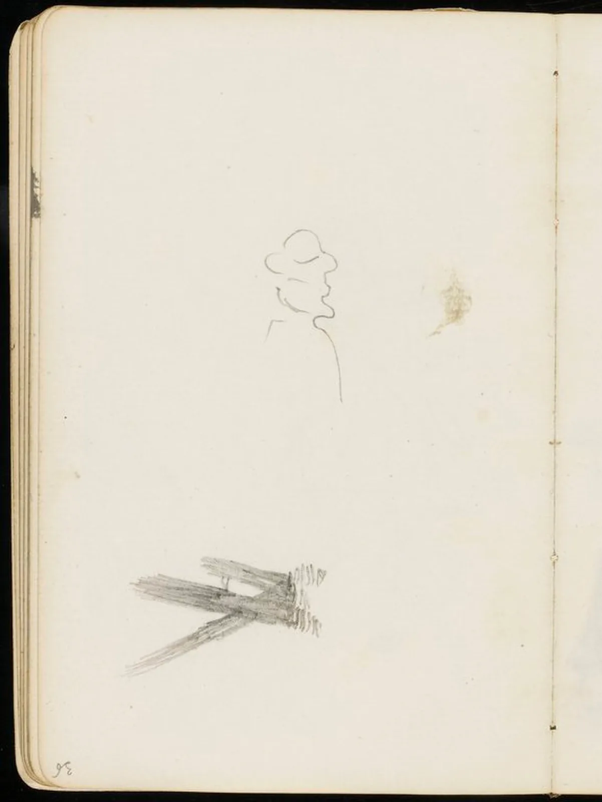 Croquis d'homme et de ponton?