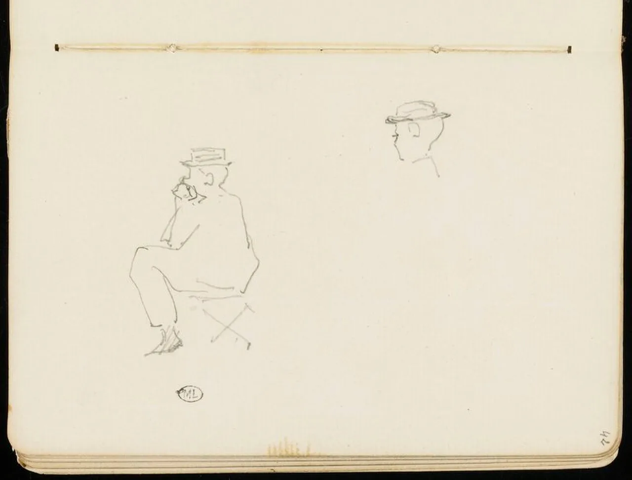 Croquis d'homme et tête (No. 1)