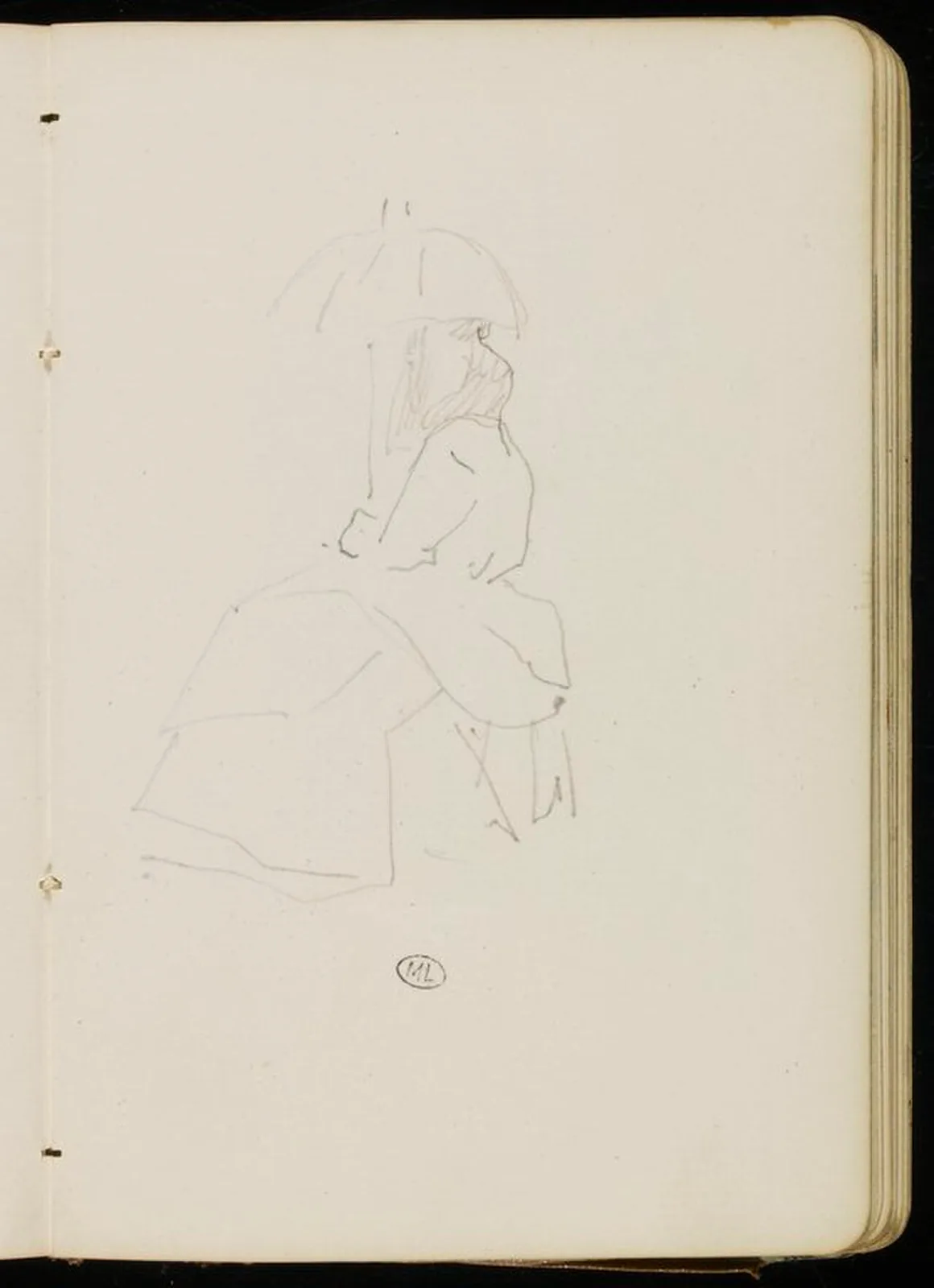 Croquis de femme avec une ombrelle (No. 2)