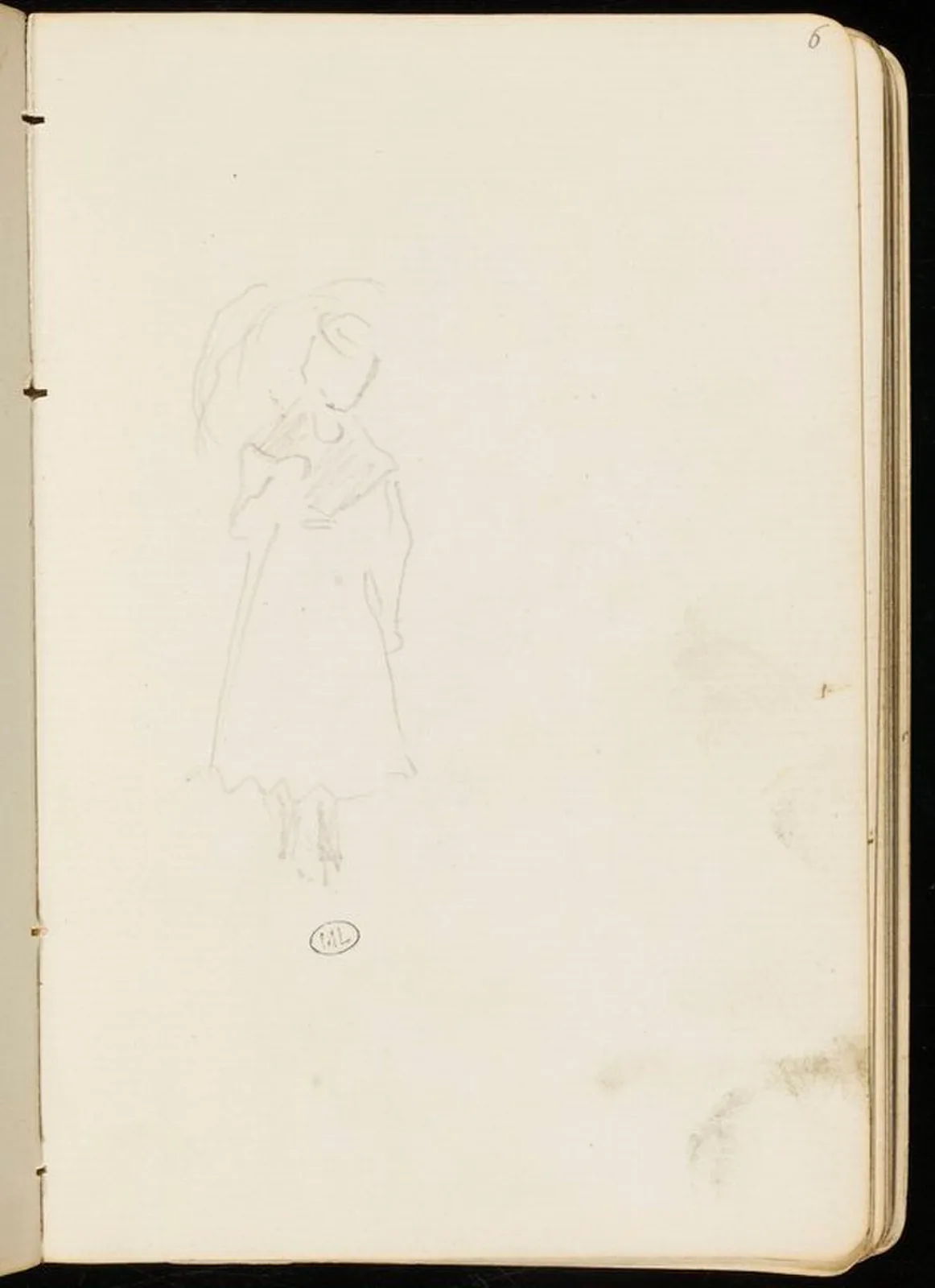 Croquis de femme avec une ombrelle (No. 3)