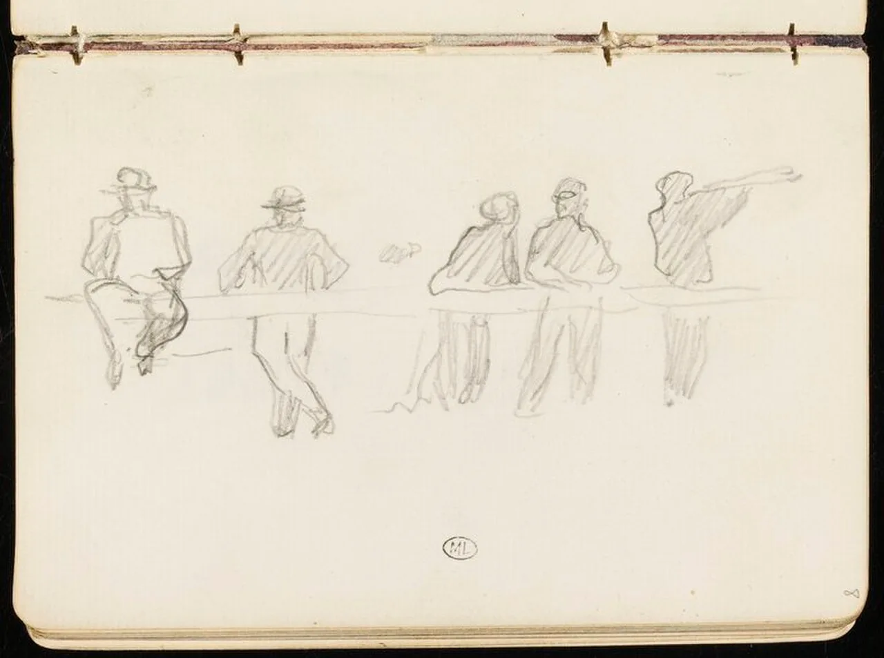 Croquis de personnages aux courses (No. 2)