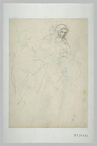 Deux femmes, drapées
