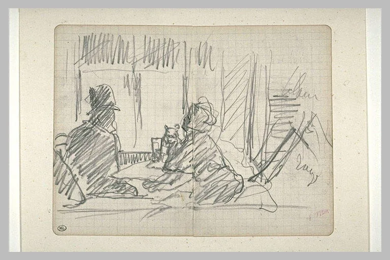 Couple avec chien, à une terrasse de café