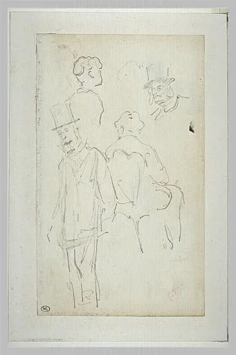 Croquis de quatre personnages