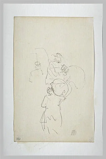 Croquis avec quatre personnages
