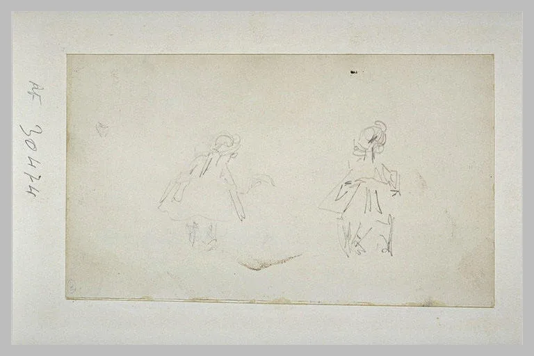 Deux croquis de fillettes