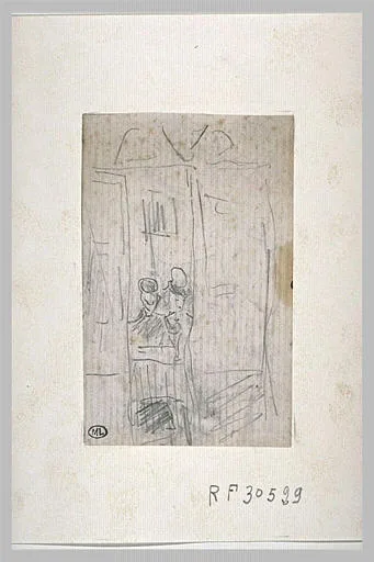 Deux personnages à un balcon