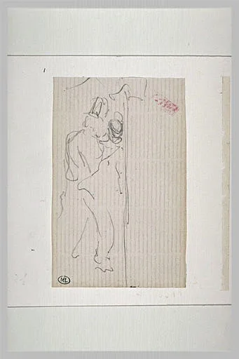 Croquis de deux personnages debout