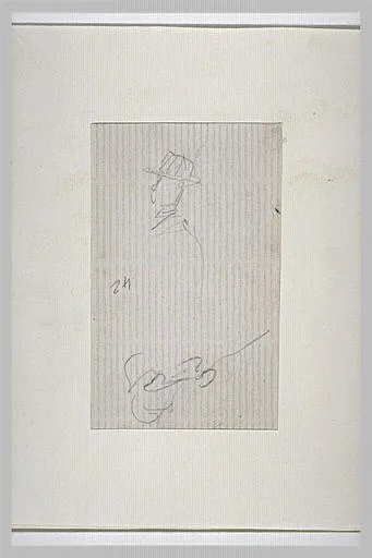 Croquis d'homme en buste