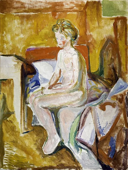 Seated Nude on the Edge of the Bed (No. 1)