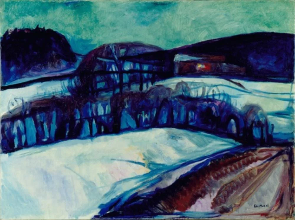 Snow Landscape at Night