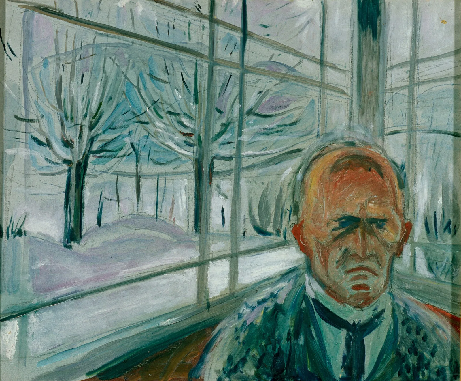 Self-Portrait on the Glass Veranda (No. 1)