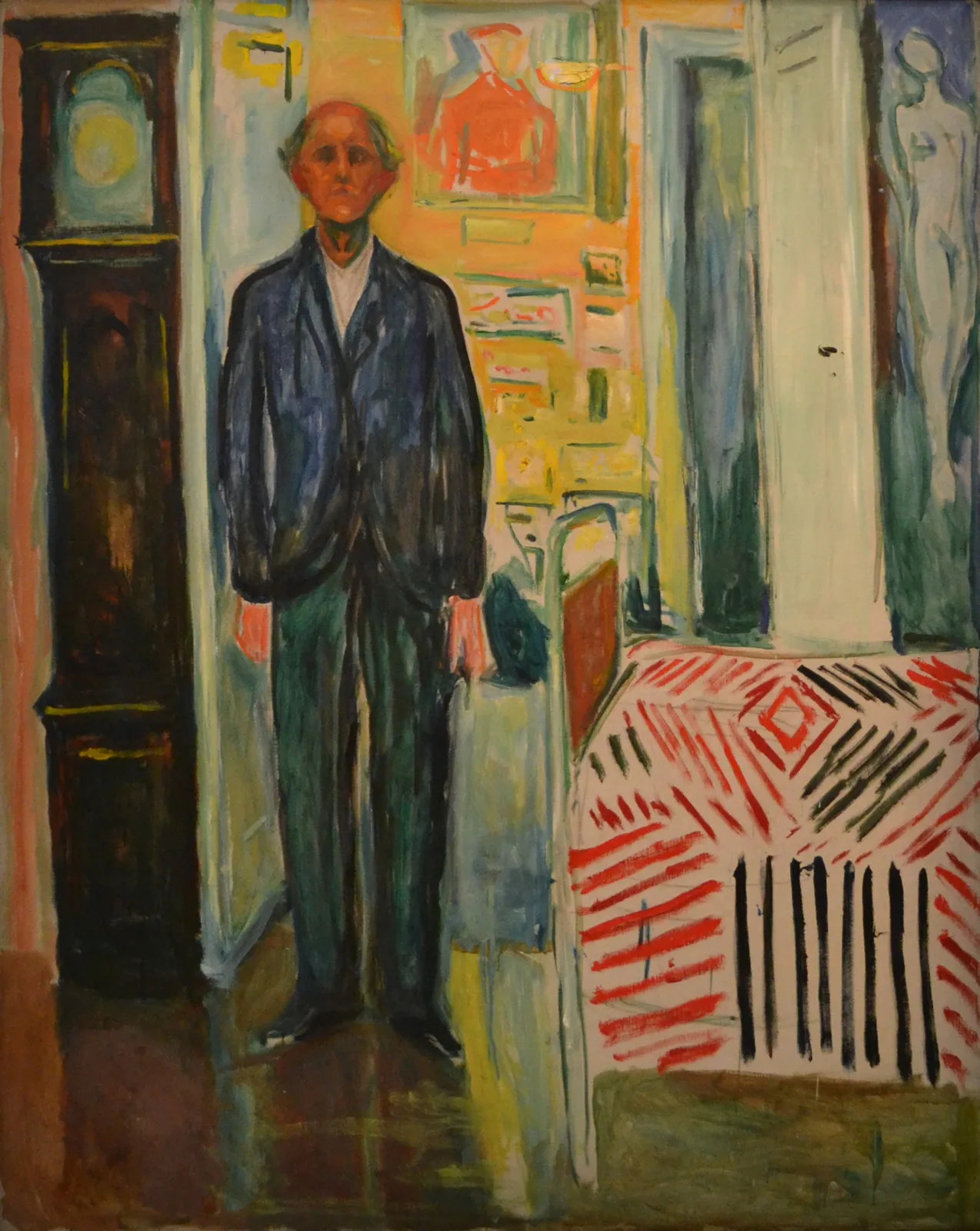 Self-Portrait. Between the Clock and the Bed