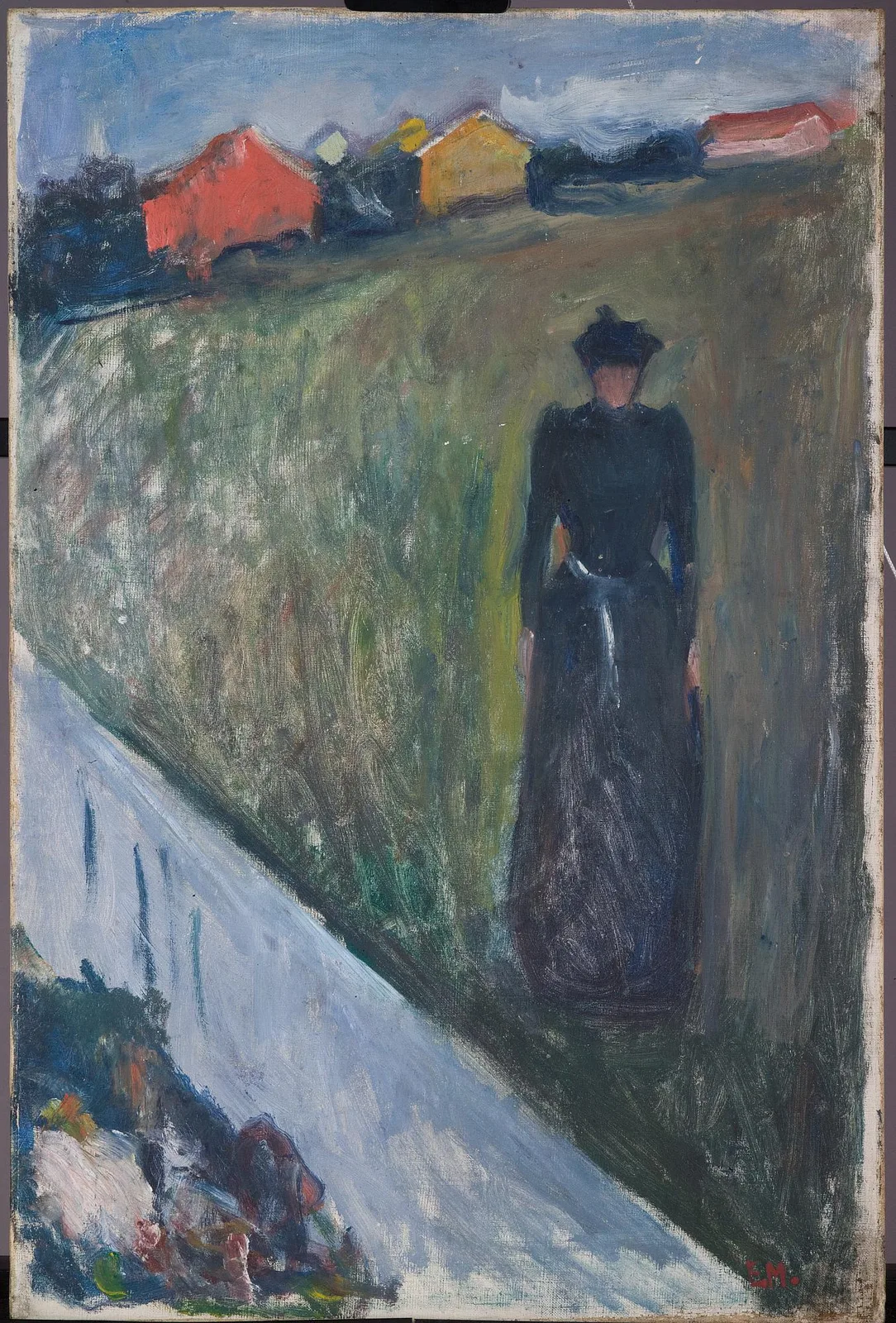 Woman in Evening Landscape