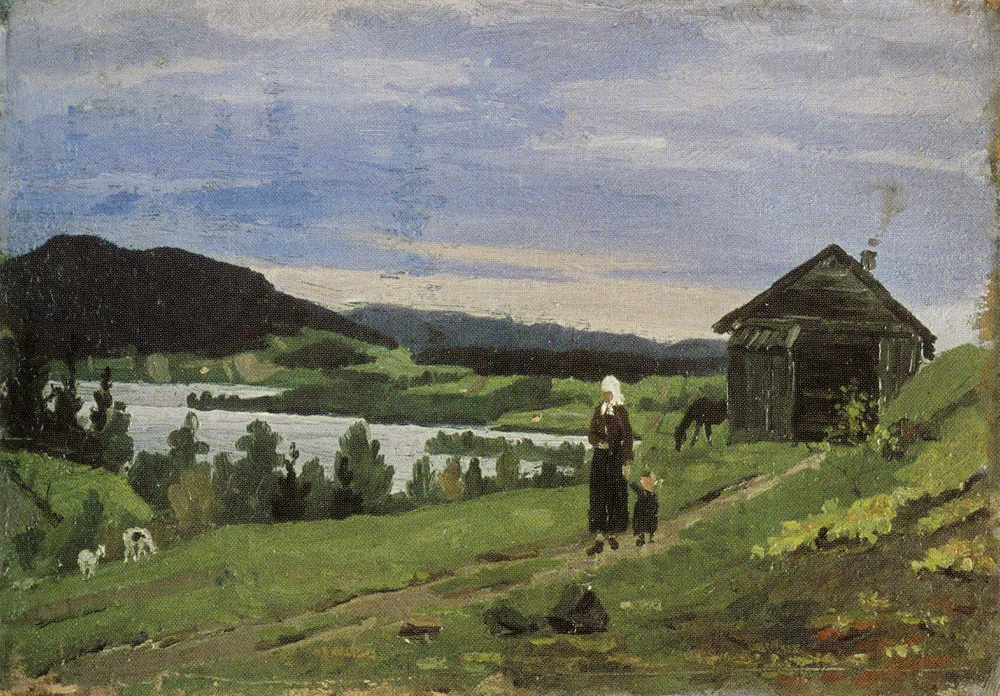 Landscape with Woman and Child