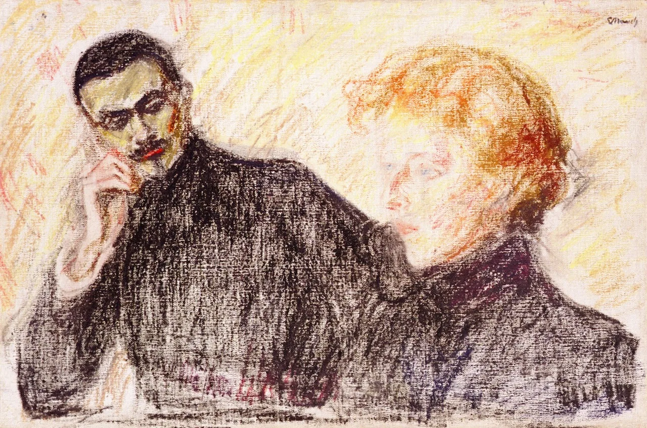 Dark-Haired Man and Red-Haired Woman