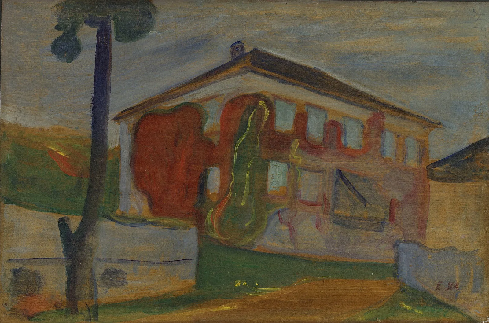 House with Red Virginia Creeper (No. 2)