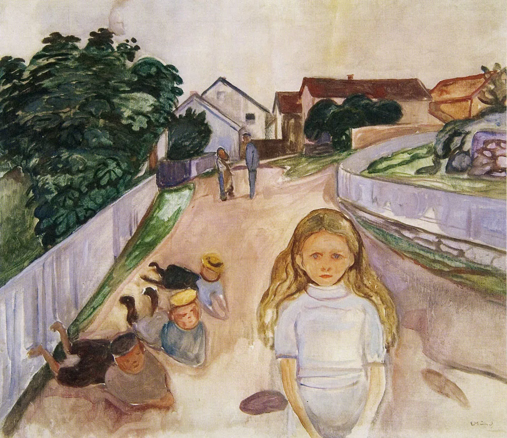 Children Playing in the Street in Åsgårdstrand