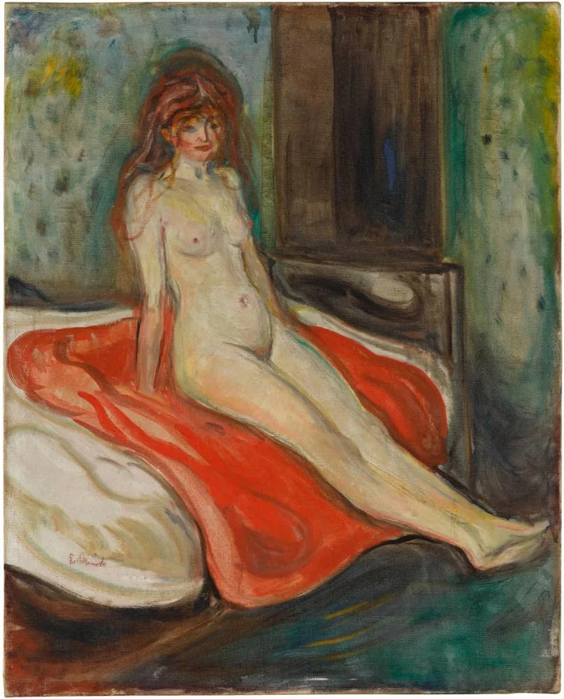 Nude Girl on a Red Cloth