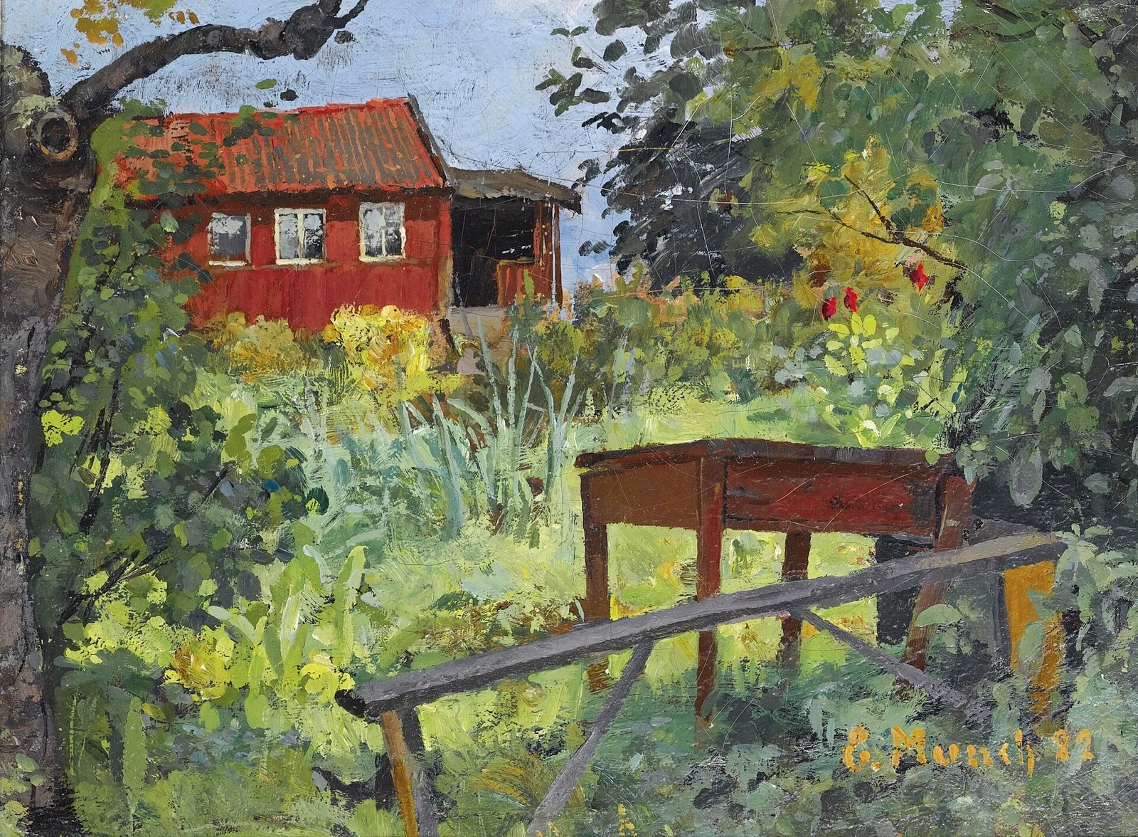 Garden with Red House (No. 1)