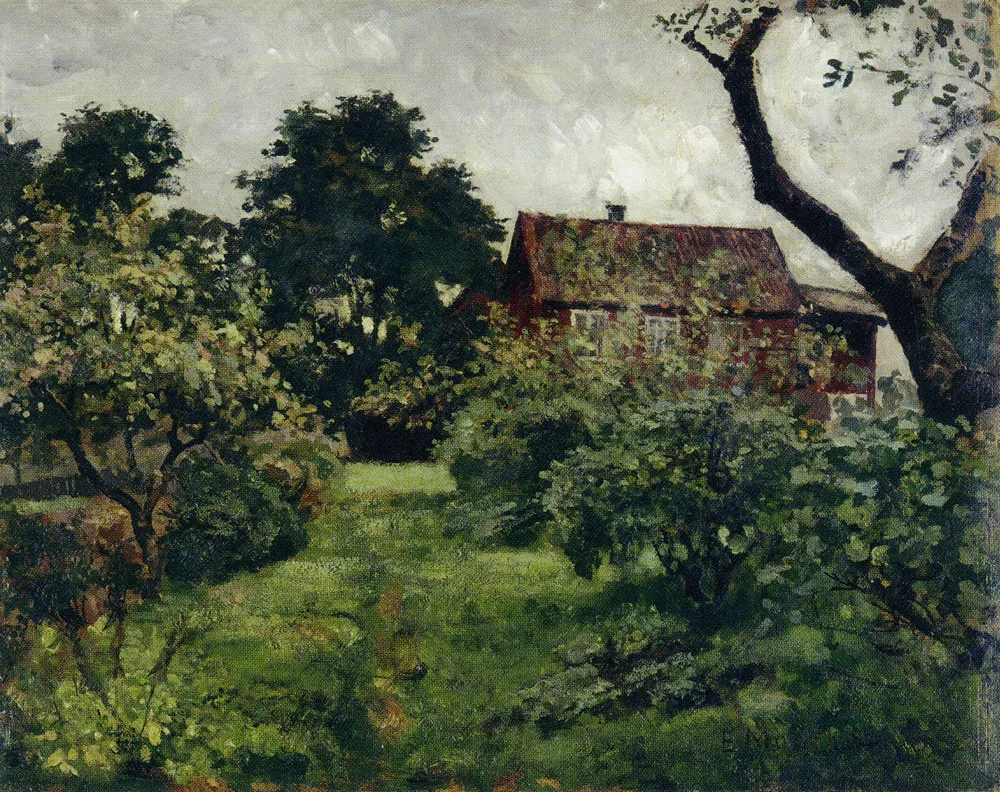 Garden with Red House (No. 2)