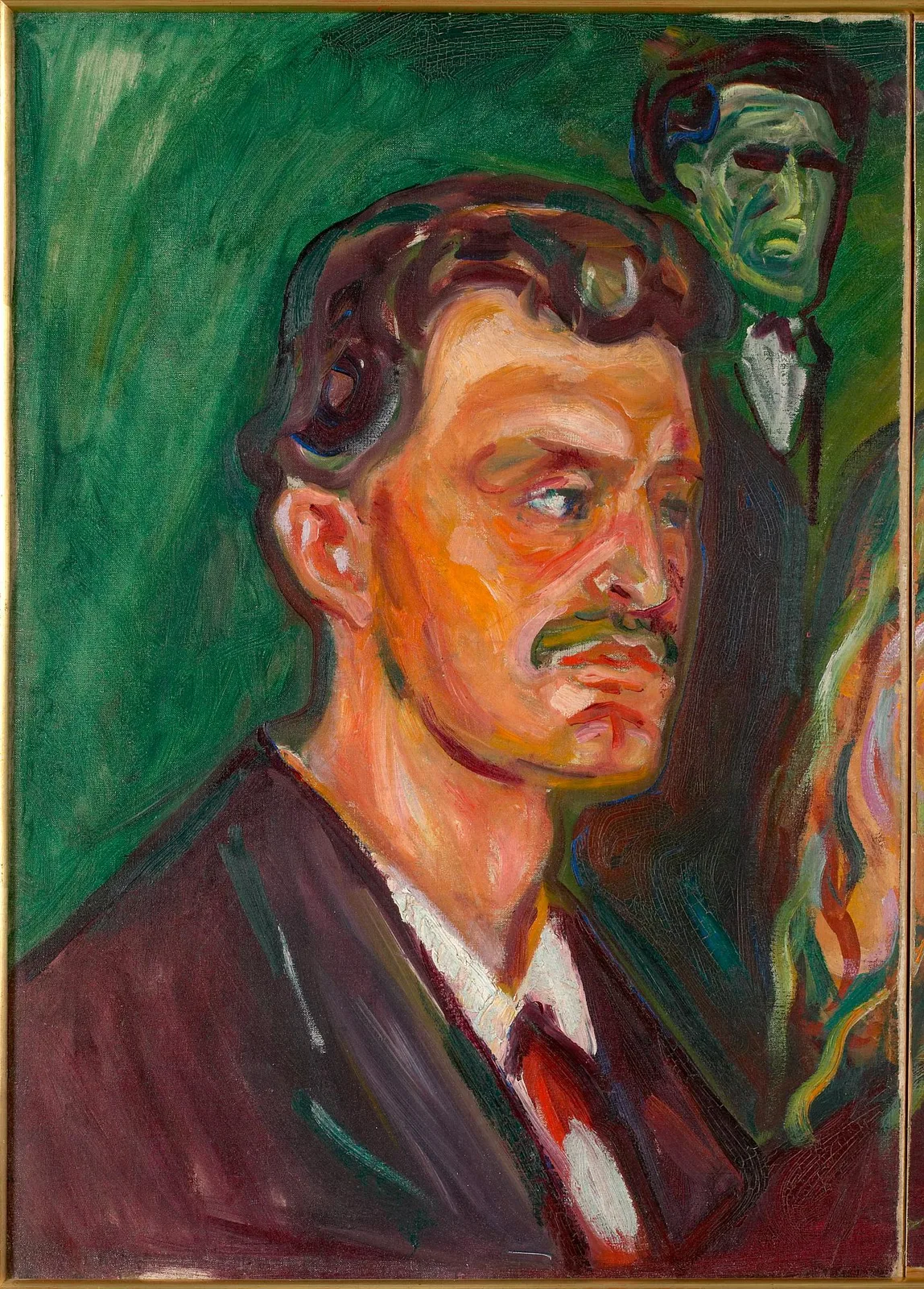 Self-Portrait against a Green Background