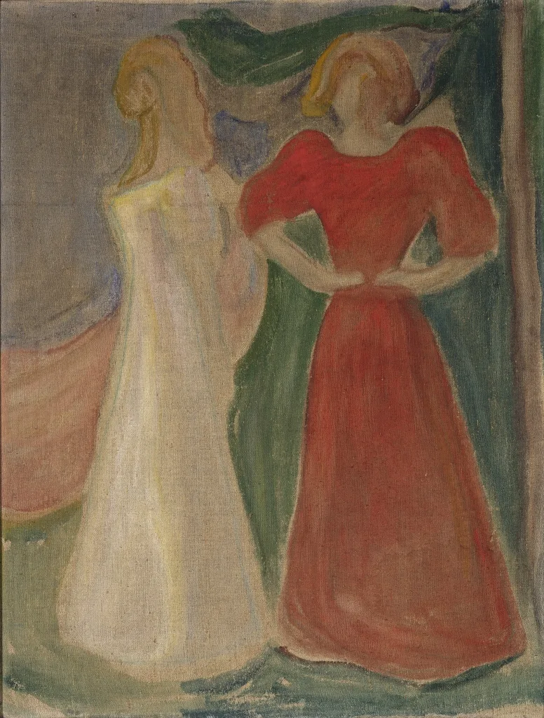 Two Young Women in Red and White (The Reinhardt Frieze)