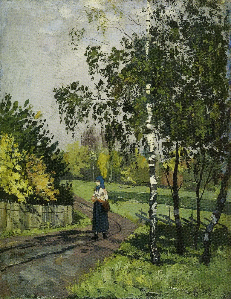 Woman on a Country Lane