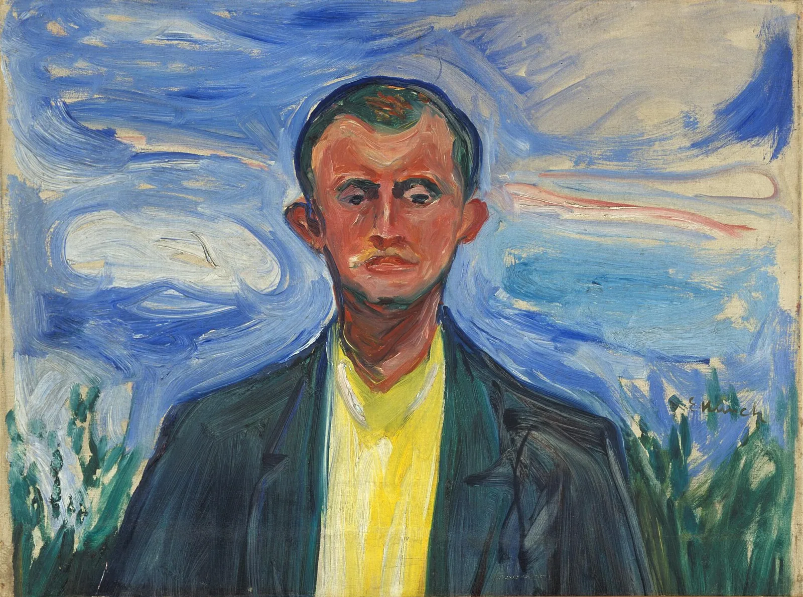 Self-Portrait against a Blue Sky