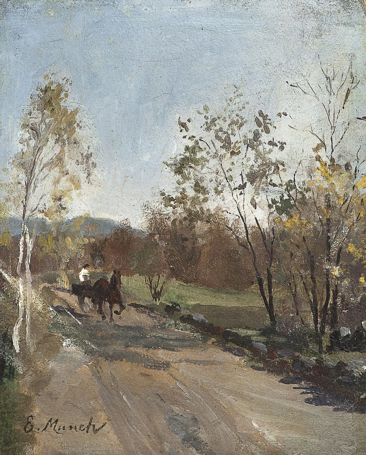 Horse and Cart on a Country Road