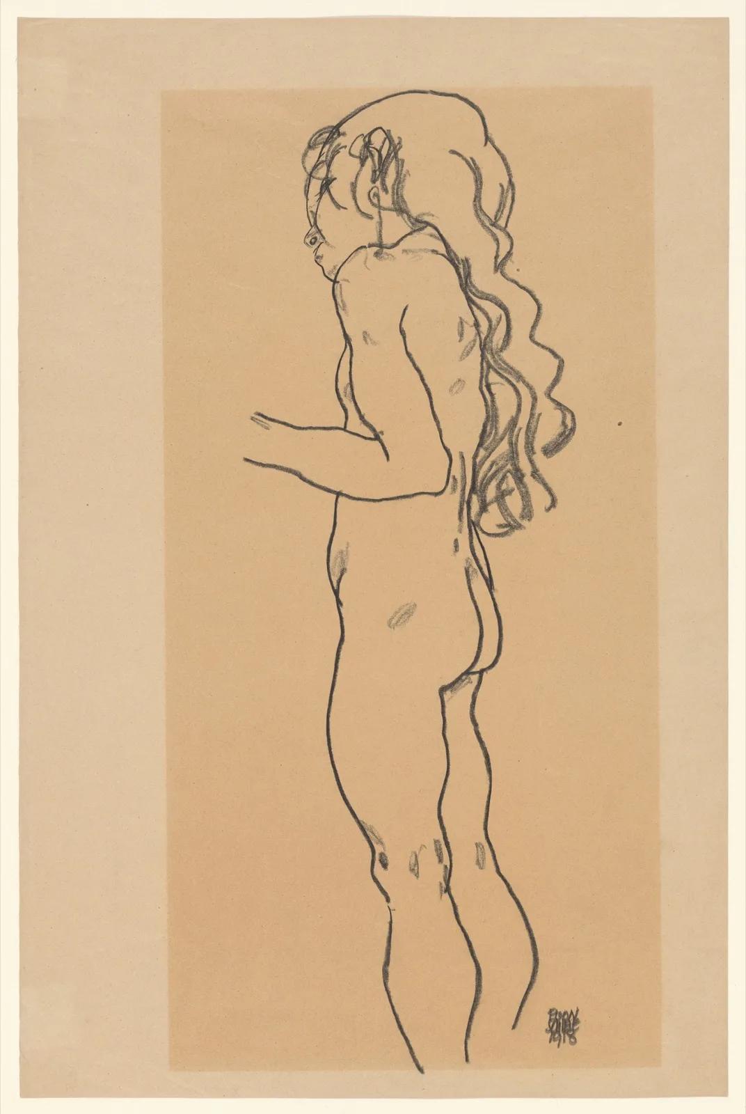 Standing Nude Girl, Facing Left