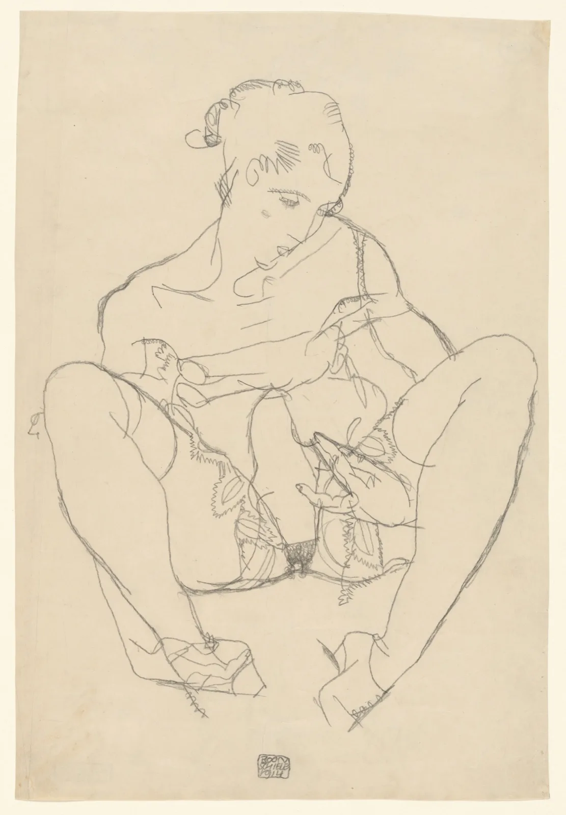 Seated Woman in Chemise