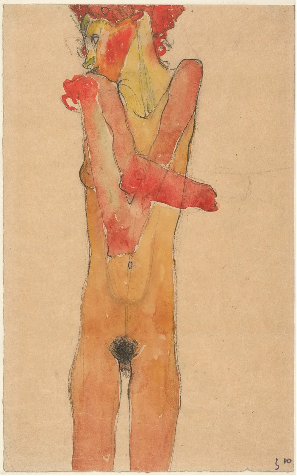 Girl Nude with Folded Arms