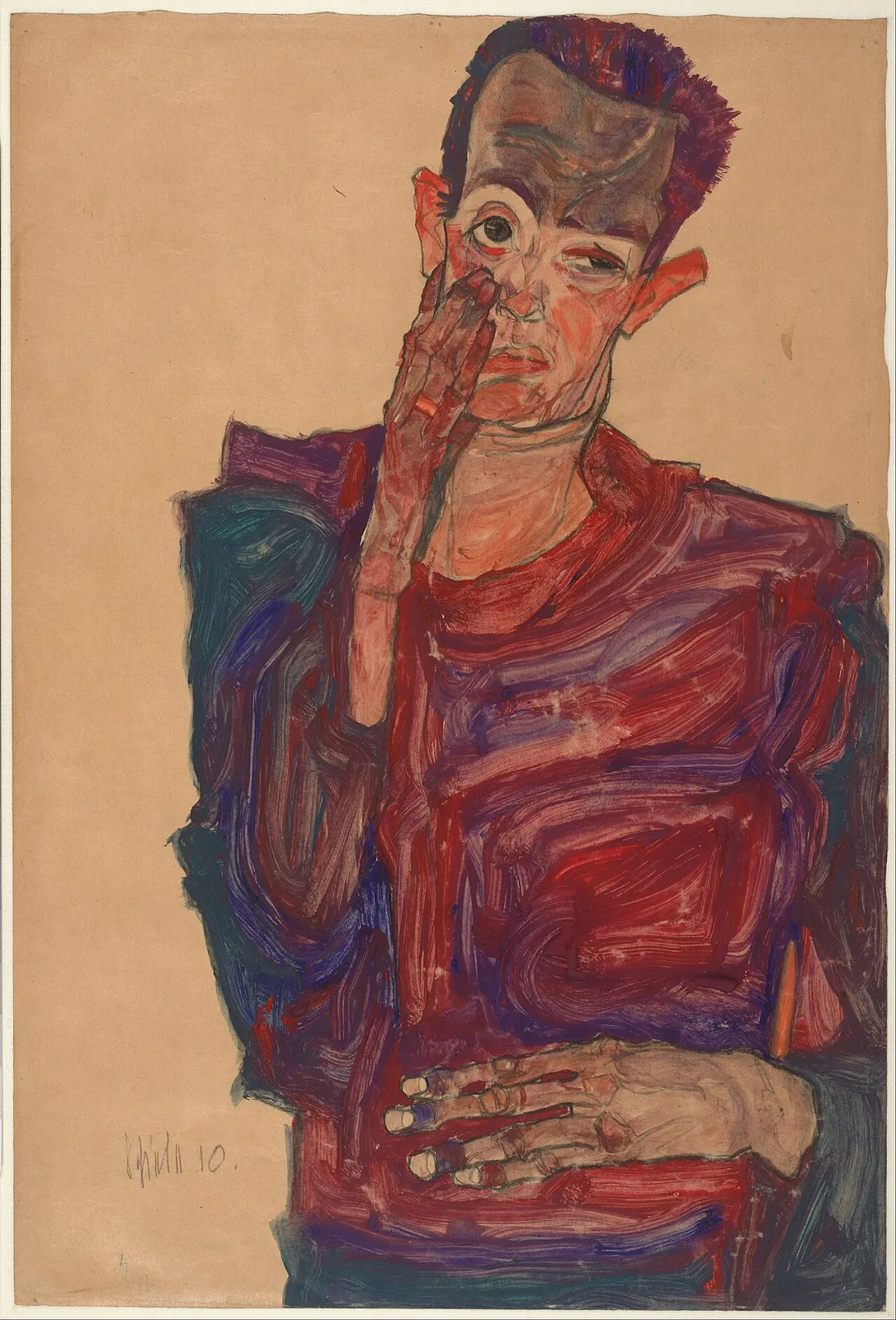 Self-Portrait with Eyelid Pulled Down
