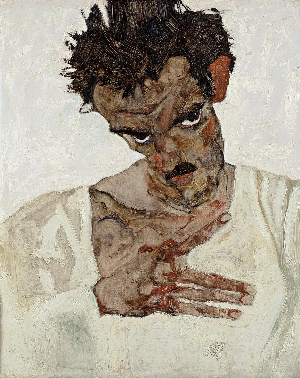 Self-Portrait with Lowered Head