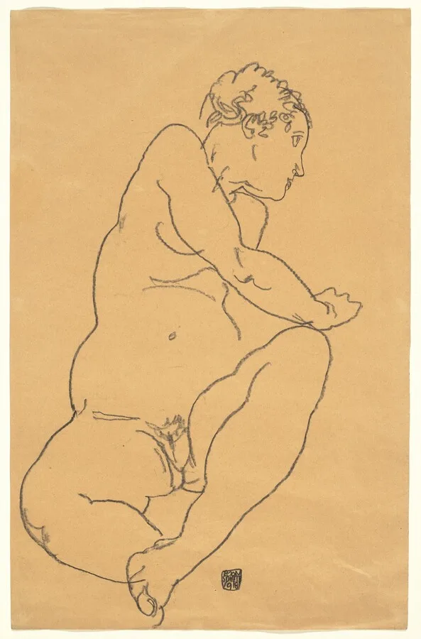 Female Nude Bending to the Left